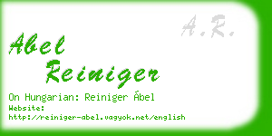 abel reiniger business card
